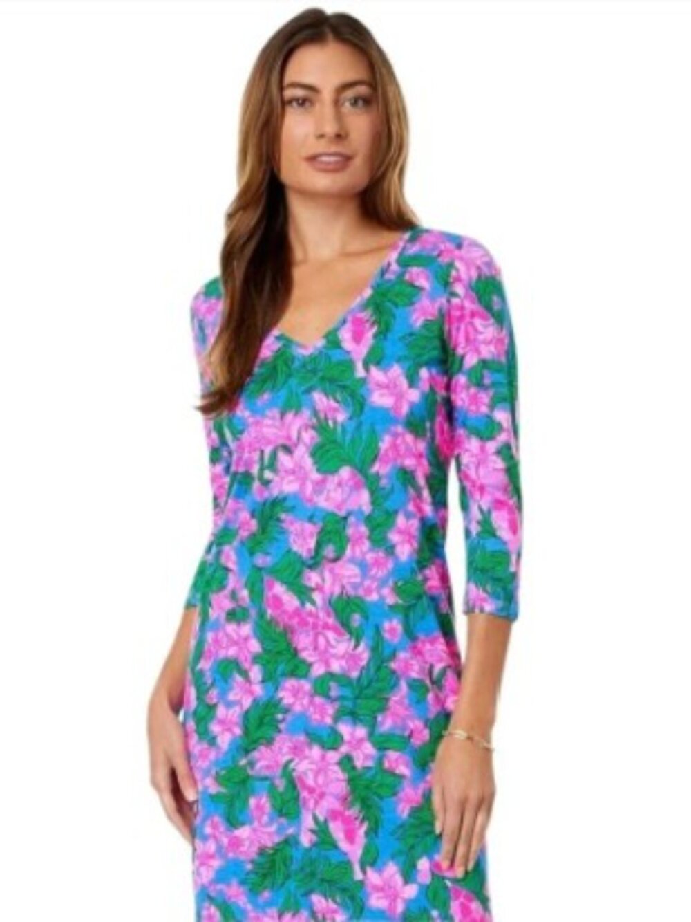 Lilly Pulitzer Tessa Dress in Cerise Pink Safari Sunset XL